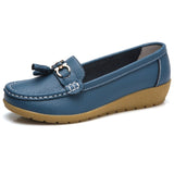 Spring Flats Women Shoes Loafers Genuine Leather Women Flats