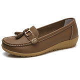Spring Flats Women Shoes Loafers Genuine Leather Women Flats