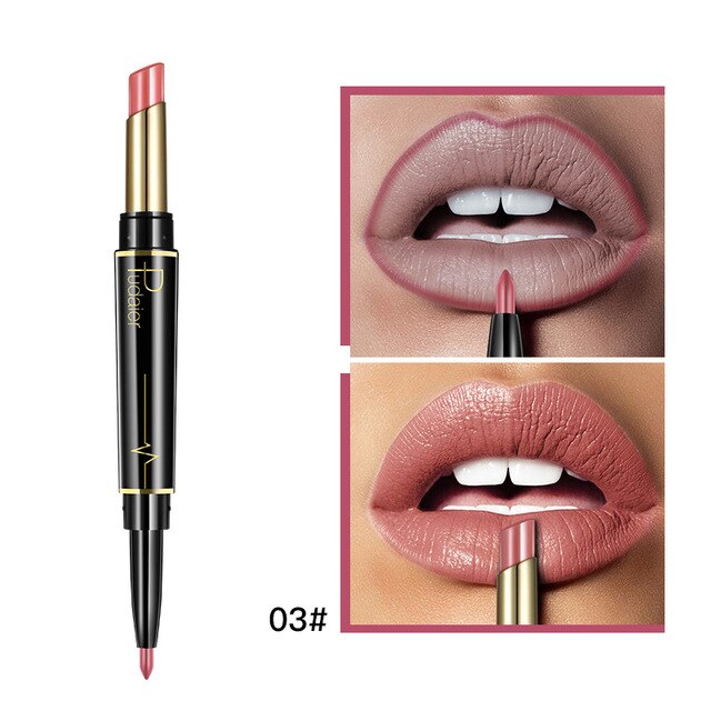 Pudaier Matte Lipstick Lip Liner Pen double end lip makeup