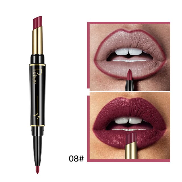 Pudaier Matte Lipstick Lip Liner Pen double end lip makeup