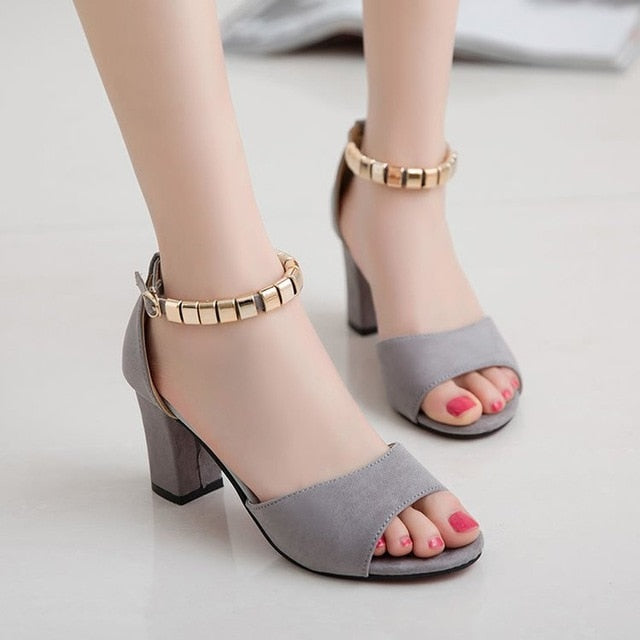 sexy fish mouth hollow Roman sandals