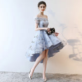 Prom Dresses Short Front Back Long Tail Banquet Evening Dress