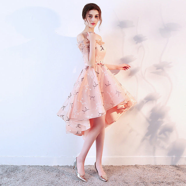 Prom Dresses Short Front Back Long Tail Banquet Evening Dress