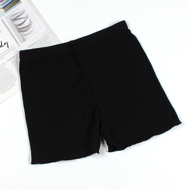 Cotton Shorts Women Female MId weist short pants