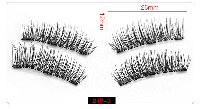 eyelashes with 3 magnets handmade