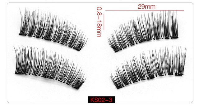 eyelashes with 3 magnets handmade