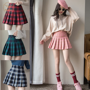Short Skirt New Korean Plaid Skirt