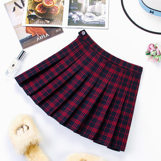 Short Skirt New Korean Plaid Skirt
