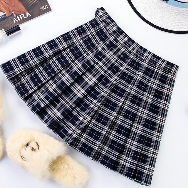 Short Skirt New Korean Plaid Skirt
