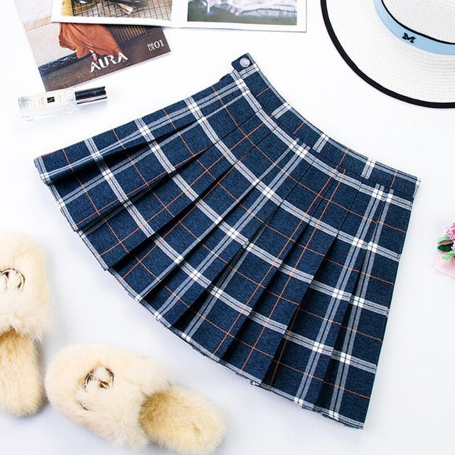 Short Skirt New Korean Plaid Skirt