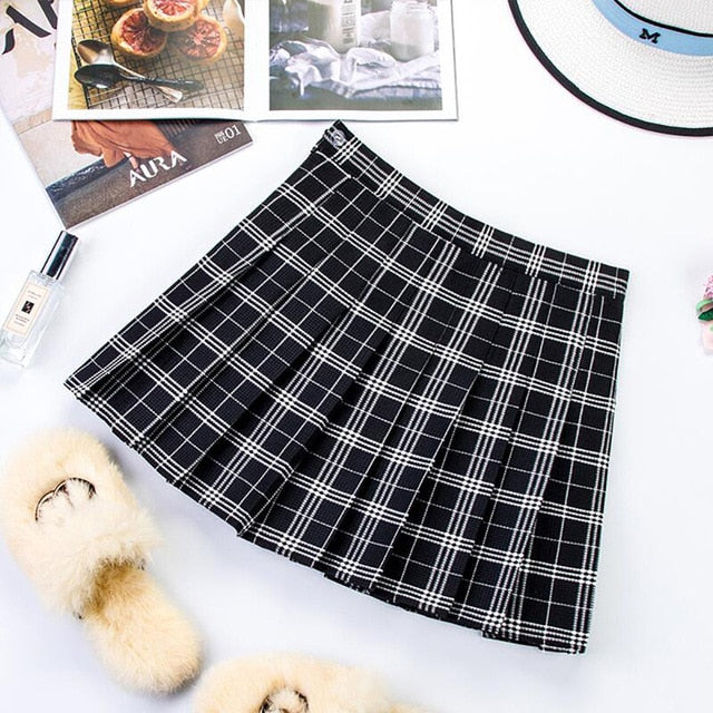 Short Skirt New Korean Plaid Skirt