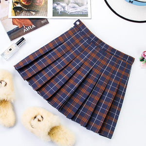 Short Skirt New Korean Plaid Skirt