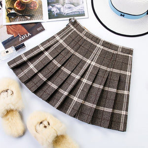 Short Skirt New Korean Plaid Skirt