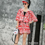 Summer women's casual pants 2019 summer new  print loose jumpsuit women