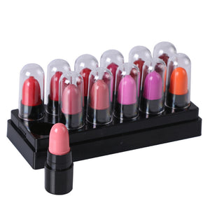 12 Colors/Set Mini Waterproof Lip Lipstick Women