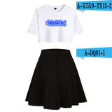 Riverdale Southside Serpents Two Piece Sets Women  Short Sleeve Navel Clothes