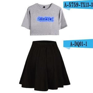Riverdale Southside Serpents Two Piece Sets Women  Short Sleeve Navel Clothes