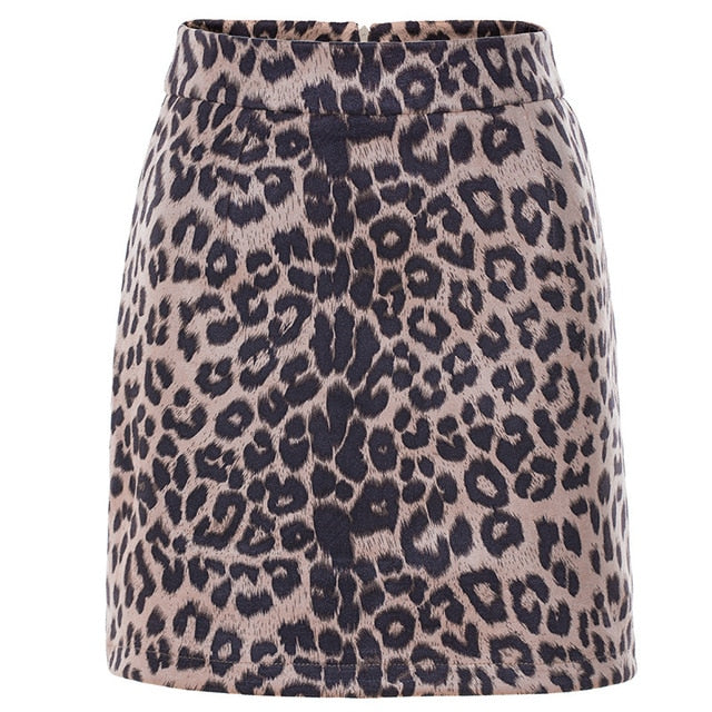 Sexy Slim Mini Leopard Skirt